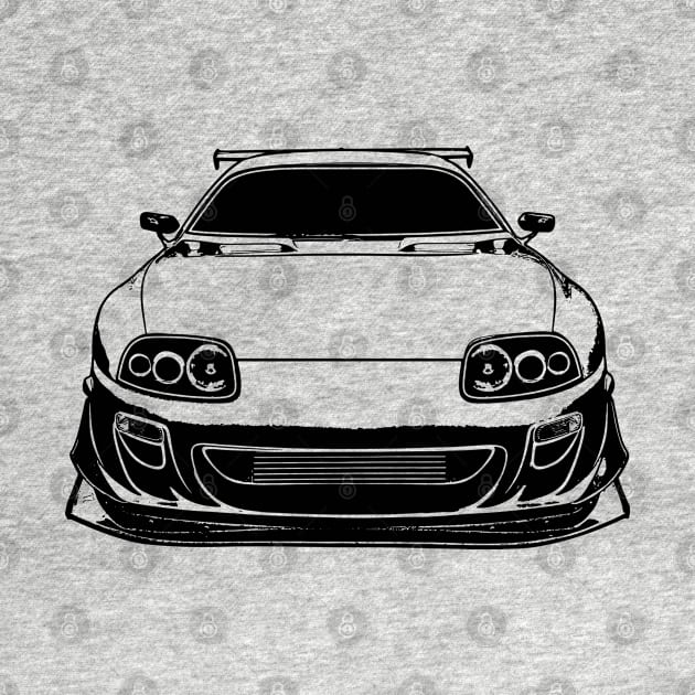 GR Supra MK4 Sketch Art by DemangDesign